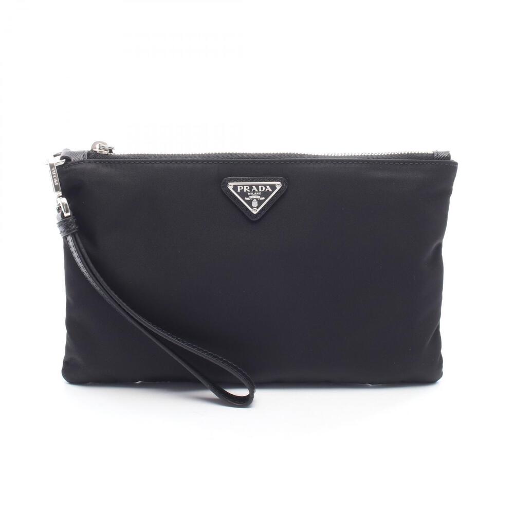 Prada Vitello Leather Shoulder Bag Black